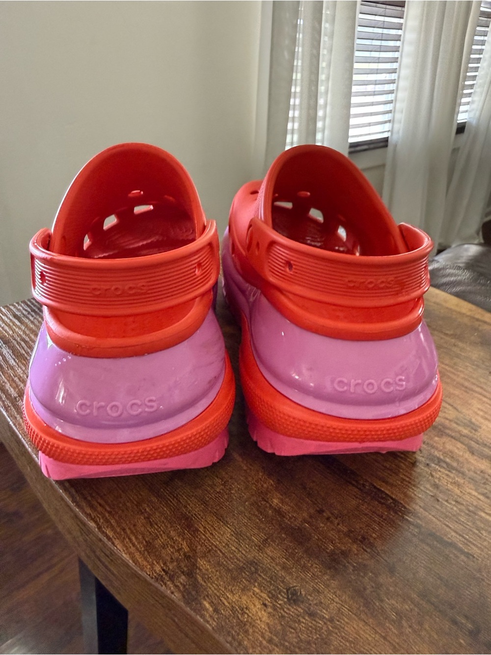 Mega Crush Platform Crocs Orange Pink Women’s 8 / Men’s 6 - Picture 4 of 9
